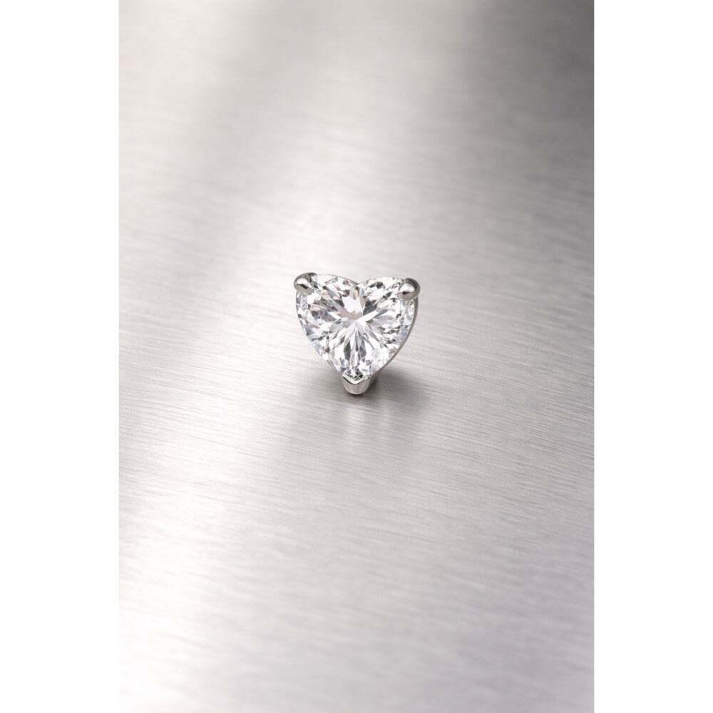 Lab Diamond .40 stud earring with screw backing. Set in 14k white gold